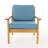 Club Chair - Wood Outdoor Relax Chair, Thick Padding For Comfort, Water- Cover Fabric, 32.50" X 27.38" 30.82 Frame Comfortable Padding, Upholstery,