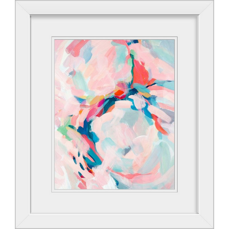 « coton bonbon ii »-reproduction d’art, H 23 po x l 20 po x P 1 po, Cadre blanc