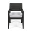 Ensemble de 2 chaises d'extérieur gris foncé avec coussin gris clair-575519245