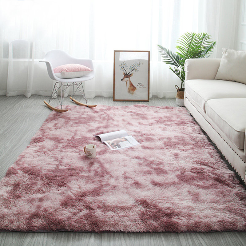 Faux Fur Striped Indoor Rug, Rectangle 6' x 9'