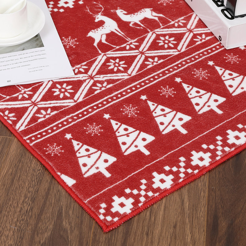 Tapis décoratif de Noël pour salle à manger, Rectangulaire 3 pi x 5 pi