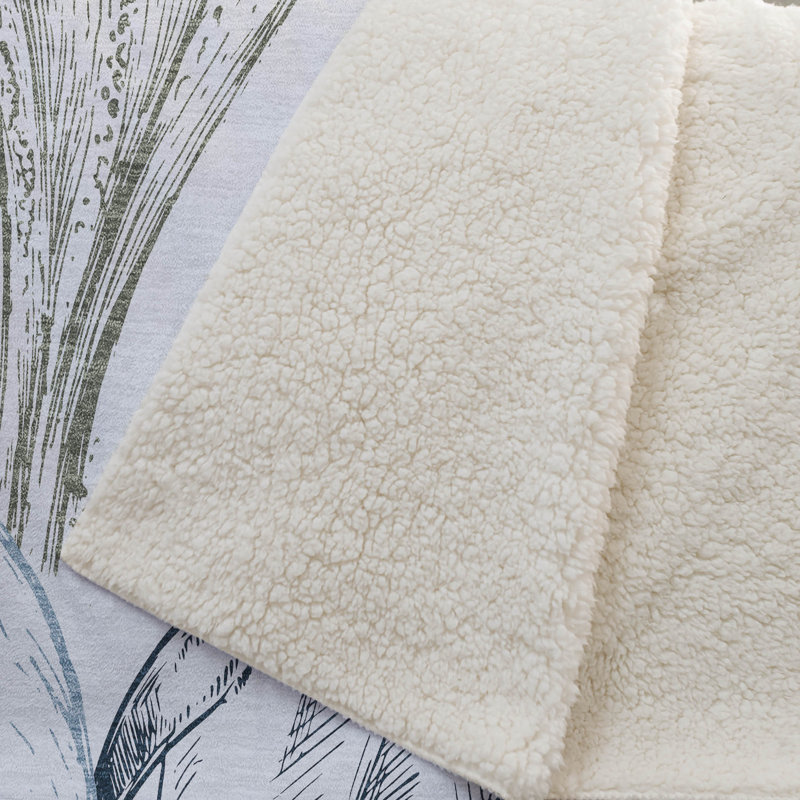 Jeté en sherpa One Pixie Street Ivory 50 po x 70 po, ivoire