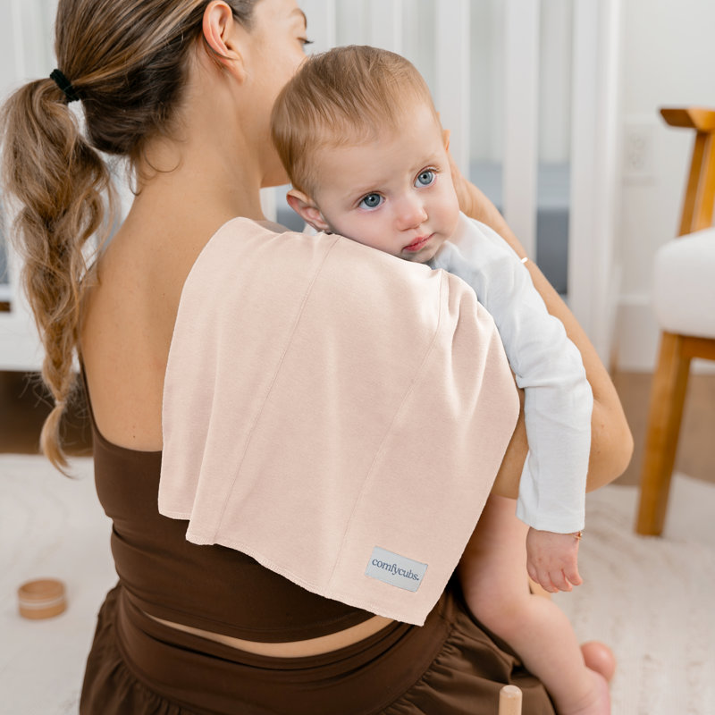 Cotton Burp Cloths 100% Cotton Bath Towels, Blush