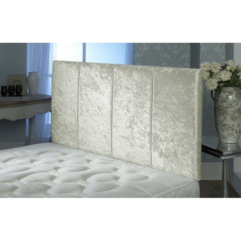Fabric Upholstered Solid Headboard, Black, Single (3')