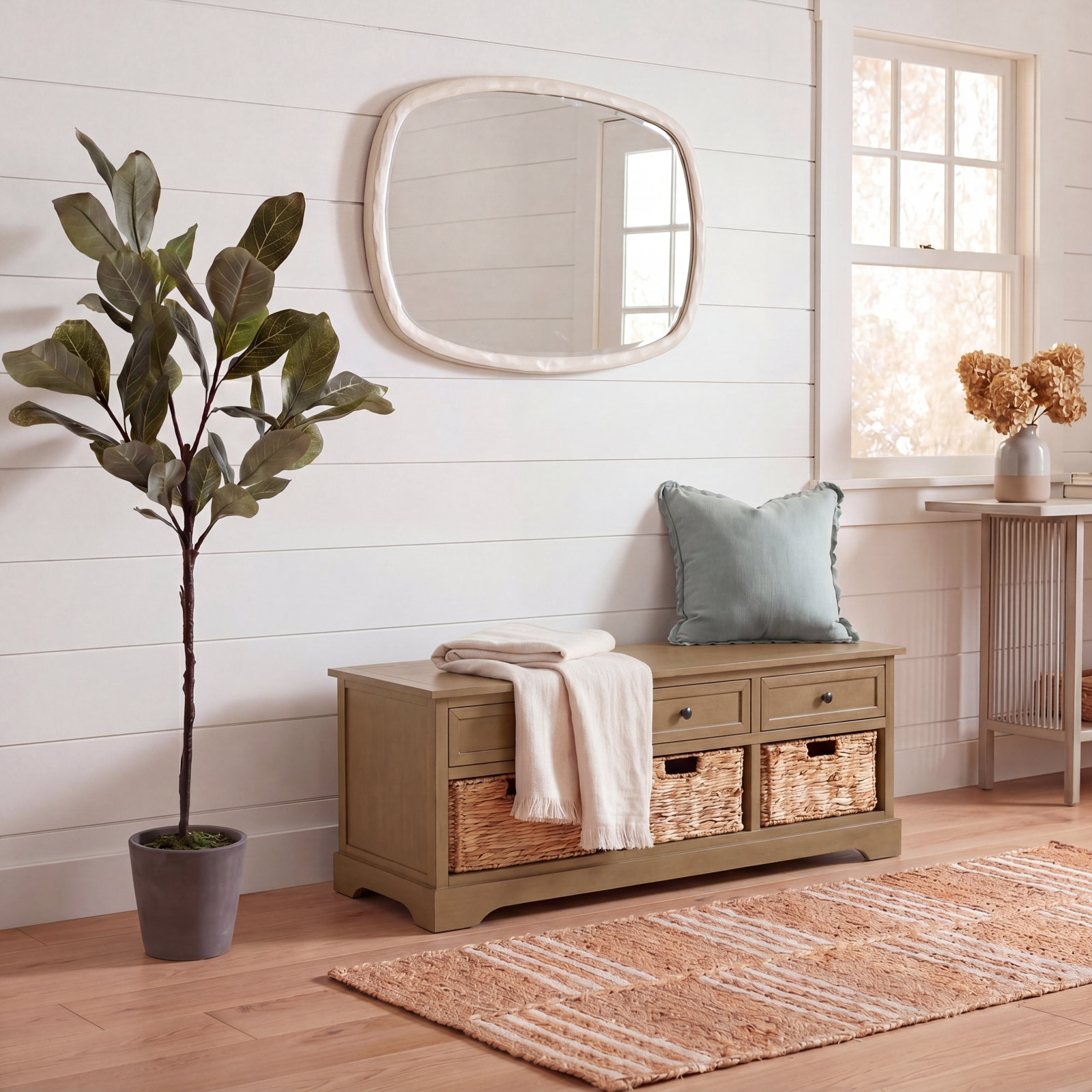 Adayla 42" Entryway Bench, Desert Brown