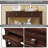 Estevon 36" Vintage Pine Console table,Entry way table with  4 Drawers-1002573679