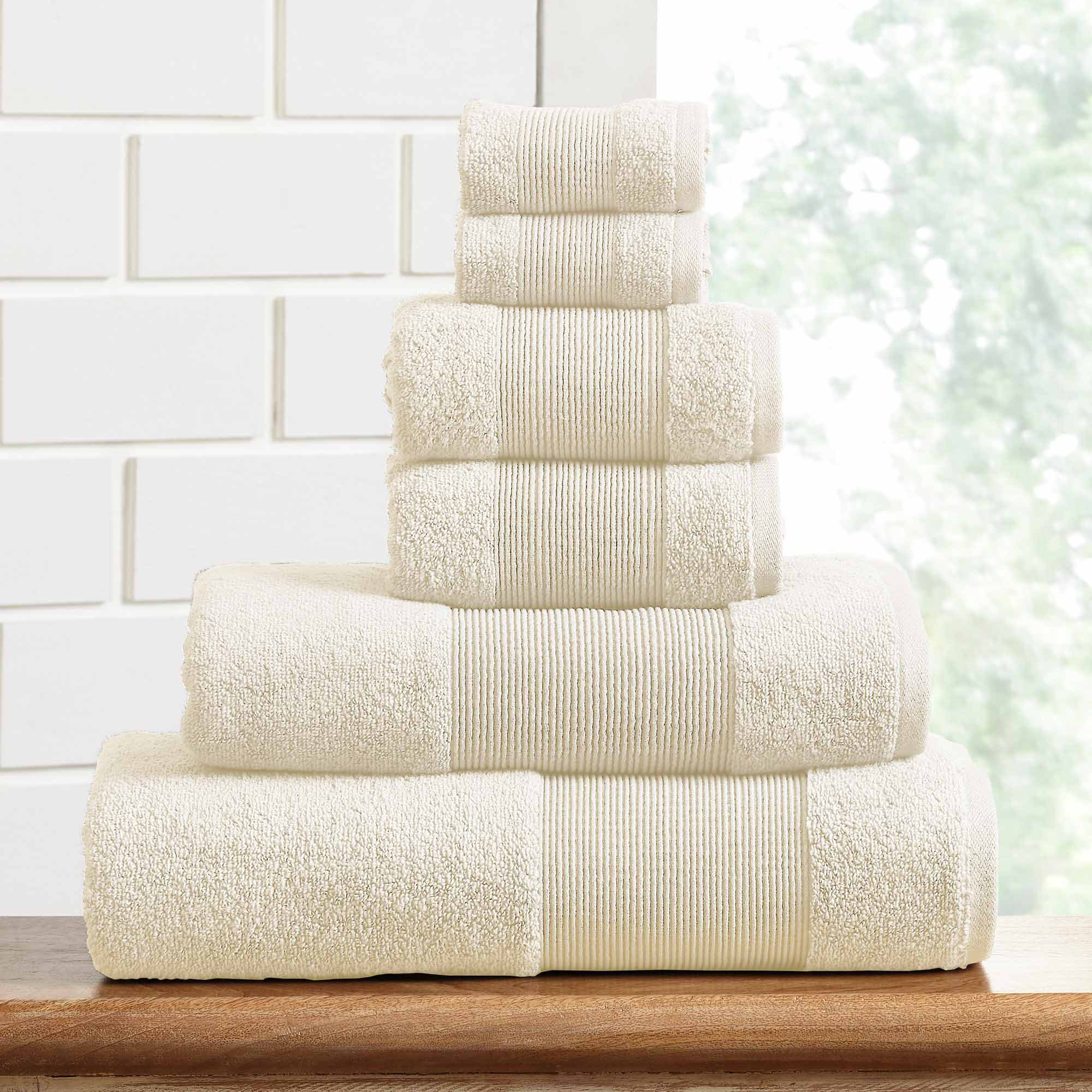 Modern Threads - Air Cloud 6-Piece 100% Zero-Twist Cotton Towel Set - Bath Towels, Hand Towels, & Washcloths - Super Absorbent & Quick Dry - 500 GSM - Soft & Plush & Reviews | Joss & Main