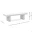 Banc rembourré moderne 52 po Bella, ivoire blanc Boucle