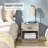 Side Table, Small End Table With Storage Shelf And Drawer, Modern Bedside Table For Bedroom