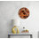 Horloge murale en bois nid d'abeille - impression 3D hexagone géométrique - décor de bureau brun rustique, art de salon abstrait moderne, signe de motif en bois