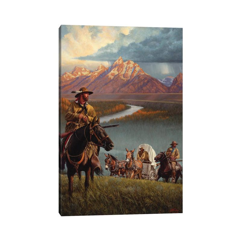 Brigade Of The Mountain Men by Joe Velazquez - Wrapped Canvas Print, 30.48 cm H x 45.72 cm W