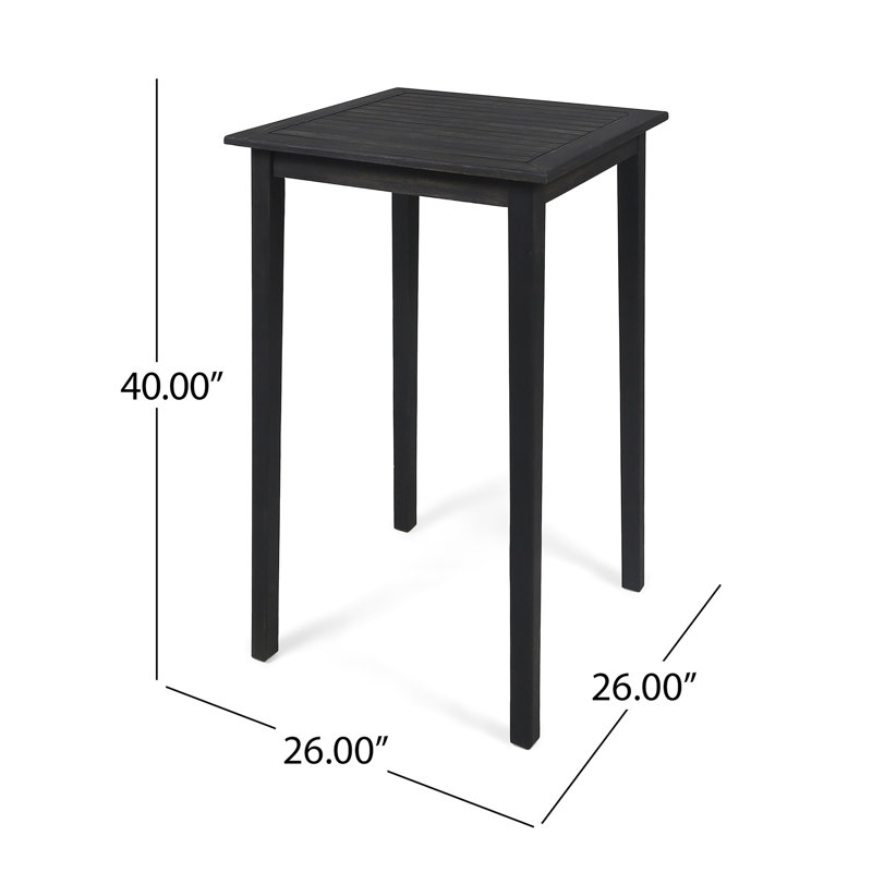 Outdoor Wood Bar Table - Dark Gray, Stylish Design Minimalist Gray Color Option