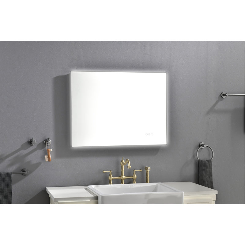 Miroir de meuble-lavabo luxueux avec fonctions avancées pour une mise à jour élégante