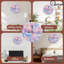 Horloge chiffres ciel pastel