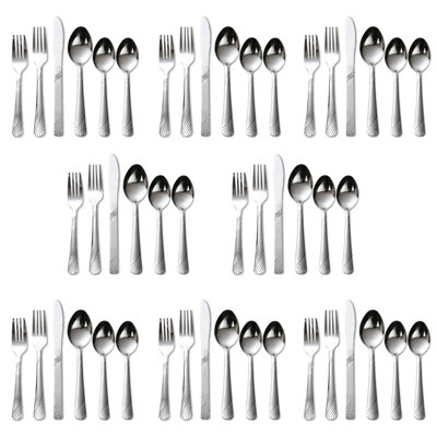 48 Pieces Stainless Steel Flatware Silver Set - Service for 8