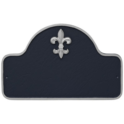 Plaque d'adresse à une ligne Fleur de Lis