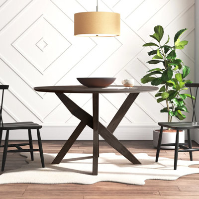 Anniqua Round Solid Wood Dining Table