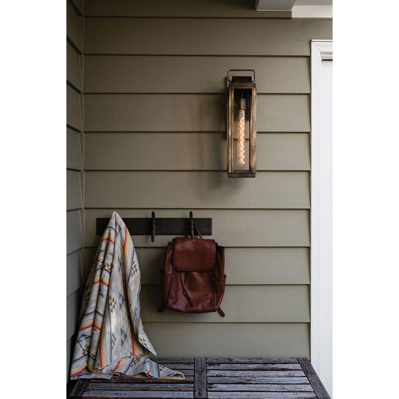 Harbor Sag Outdoor Wall Lantern, Burnished Bronze, 21.25" H x 5.5" W x 7.5" D