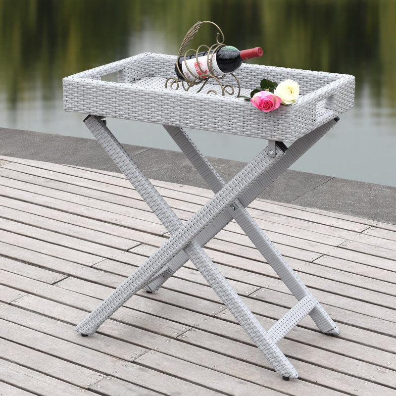 Faribault Tray Top End Table, Grey