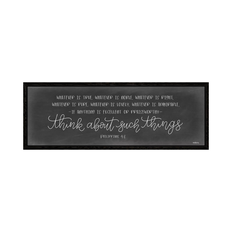 Sanctuary by Imperfect Dust - Panoramic Textual Art on Canvas, 40.64cm H x 121.92cm W x 3.81cm D, Black Framed