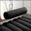 Banc de bout de canapé en tissu Sherpa