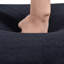 Chaise longue capitonnée avec accoudoir à droite et garniture cloutée