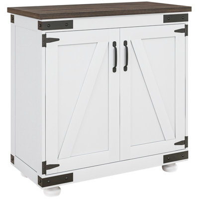 Buffet, ferme, armoire, blanc vieilli