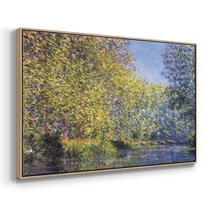 «A Bend In The Epte Giverny», reproduction d'art encadrée sur toile par Claude Monet