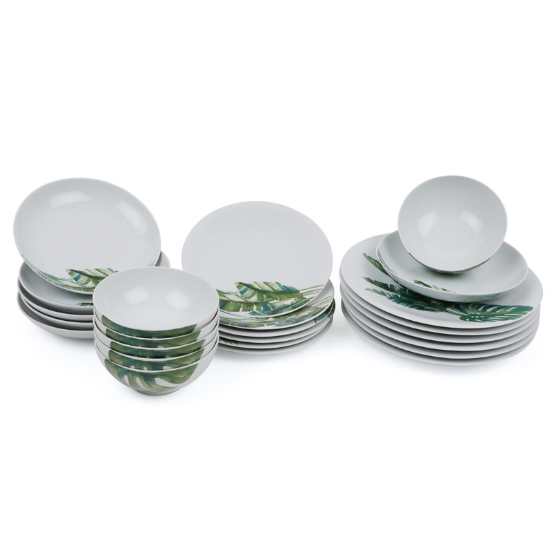 Porcelain China Dinnerware Set 24 Piece - Service for 6