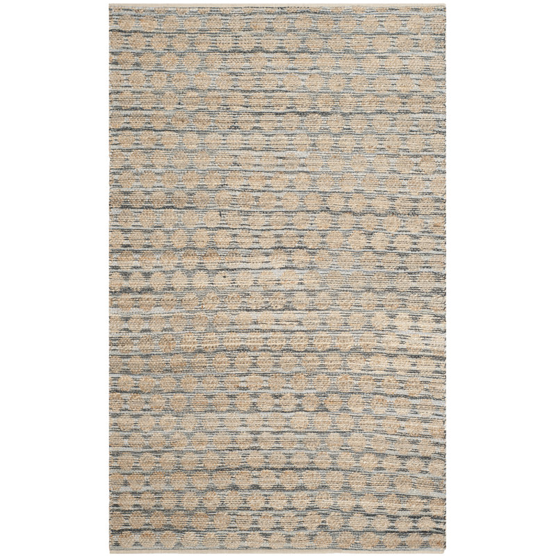 Tapis géométrique tissé à la main en jute 0,8 Ajdin 0,8, Tapis de couloir 2 pi 3 po x 8 pi