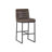 Upholstered Counter Stool with Metal Frame - Brown-1442911526-1442911514