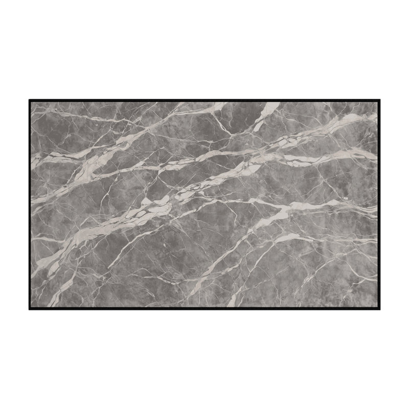 Machine Washable Black Area Rug, Rectangle 2' x 3'