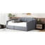 Lit de jour gris rembourré avec rangement, lit de jour double et confortable-1427684302