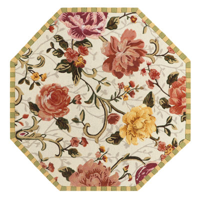 Golden Peonies Rug