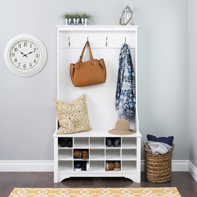 Flatiron Hall Tree with Bench and Shoe Storage by Charlton Home
