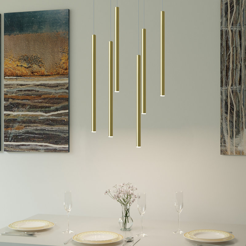 Baileyton 6 - Light Cluster Pendant, Brass