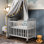 Mini lit de bébé Hinojosa avec matelas réglable à 3 positions
