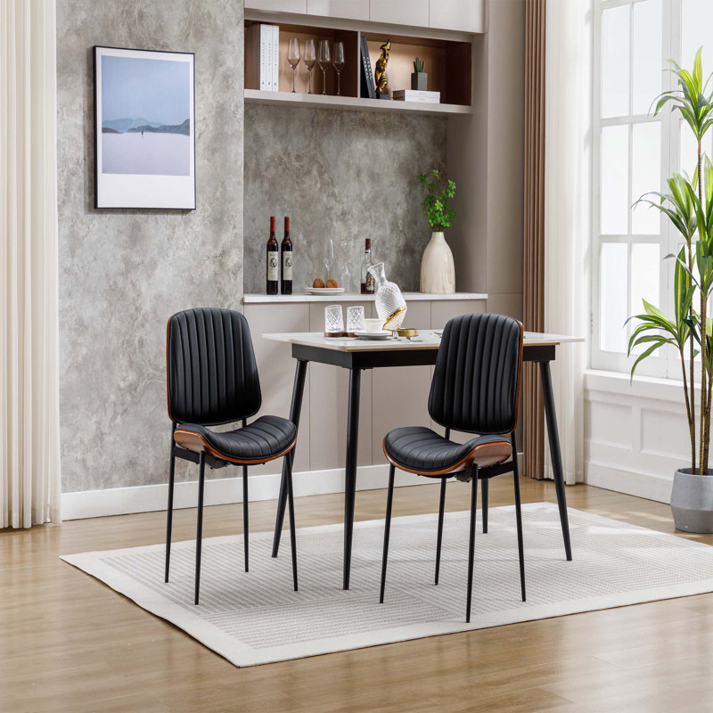 Chaise d'appoint rembourrée Liviya, Noir