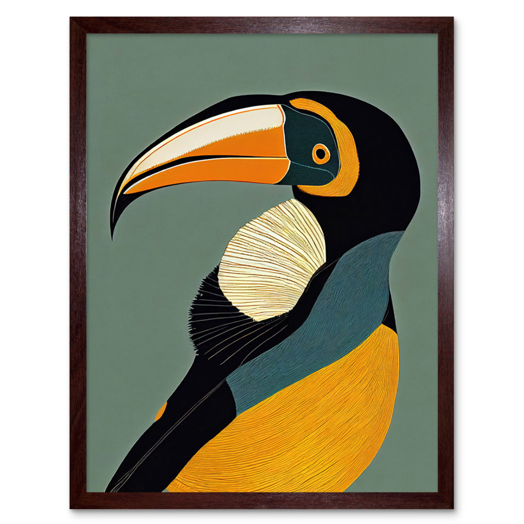 Keel Billed Toucan Bird Vintage - Print