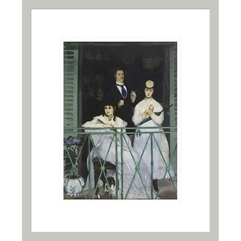 Le balcon par impression giclée encadrée, H 16,75 po x l 13,67 po