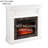 White Electric Fireplace - 40.49"Wx14"Dx40"H, Compact & Space Efficient, Remote Controlled, Adjustable Flame, Stylish Fascinating, Smooth Surface, 3D Design, Classic Style, Realistic Flames Saving
