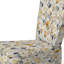 Chaise d'appoint blanche rembourrée en velours blanc scandinave Elegant Florals