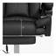 Fauteuil de bureau Vibration Massage avec chaleur, repose-pieds, noir