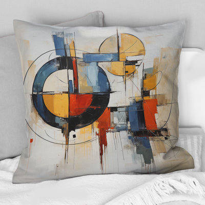 Coussin décoratif coloré Mid Century Abstract Fusion I - Abstract Midcentury