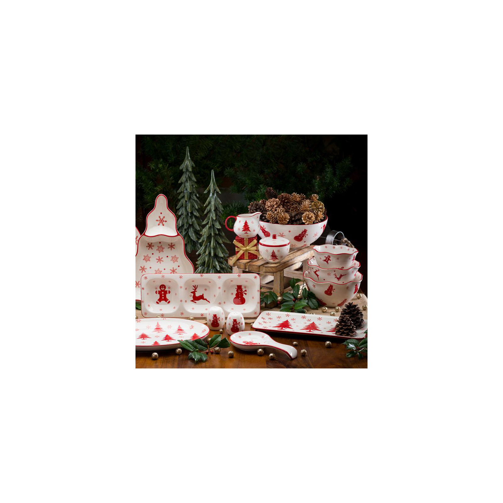Winterfest 3 Piece Candy Bowl Set