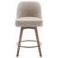 Malery Swivel Upholstered Counter Stool with Solid Wood Frame-1281088887