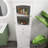 63"Tall Free-Standing  With Glass Doors,  Two Drawers And Adjustable Shelves Bathroom Storage Cabinet In White