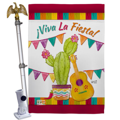 Double Sided 40'' H x 28'' W Polyester Flag Set