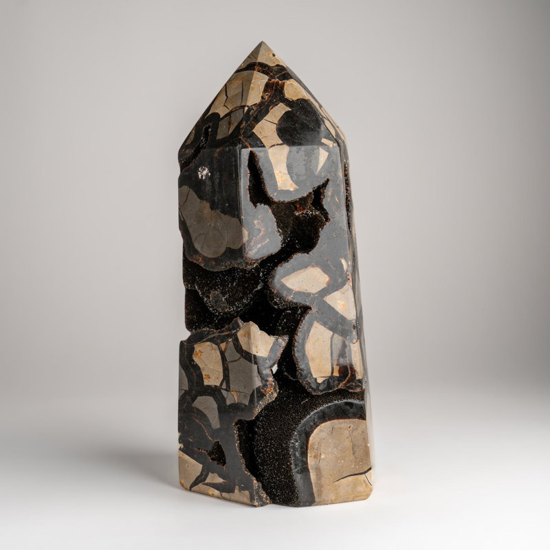 Genuine Polished Septarian Druzy Point from Madagascar (13 Lbs)