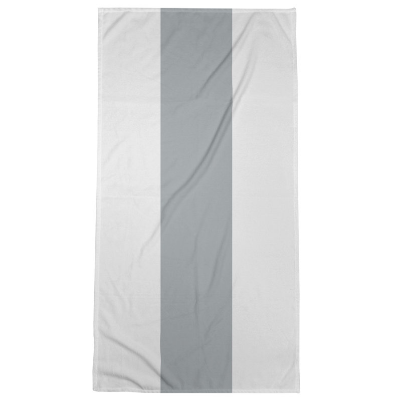 Cotton Blend Bath Towel, Smoke/Black
